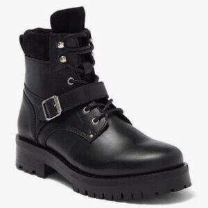 7.5 Allsaints Black Paulina Ankle Calf Boots - Black